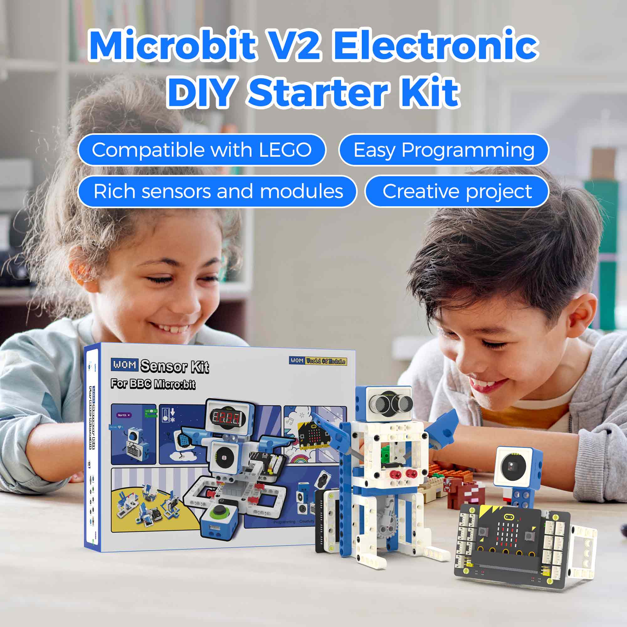 Diy Electronics Projects For Kids - Kit de voiture robot intelligente BBC