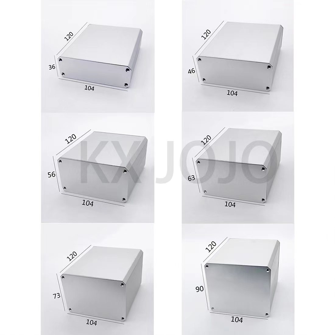 Diy Electronics Box - Boîtier en aluminium 104x36/46/56/63/73/90x120mm, boîte à