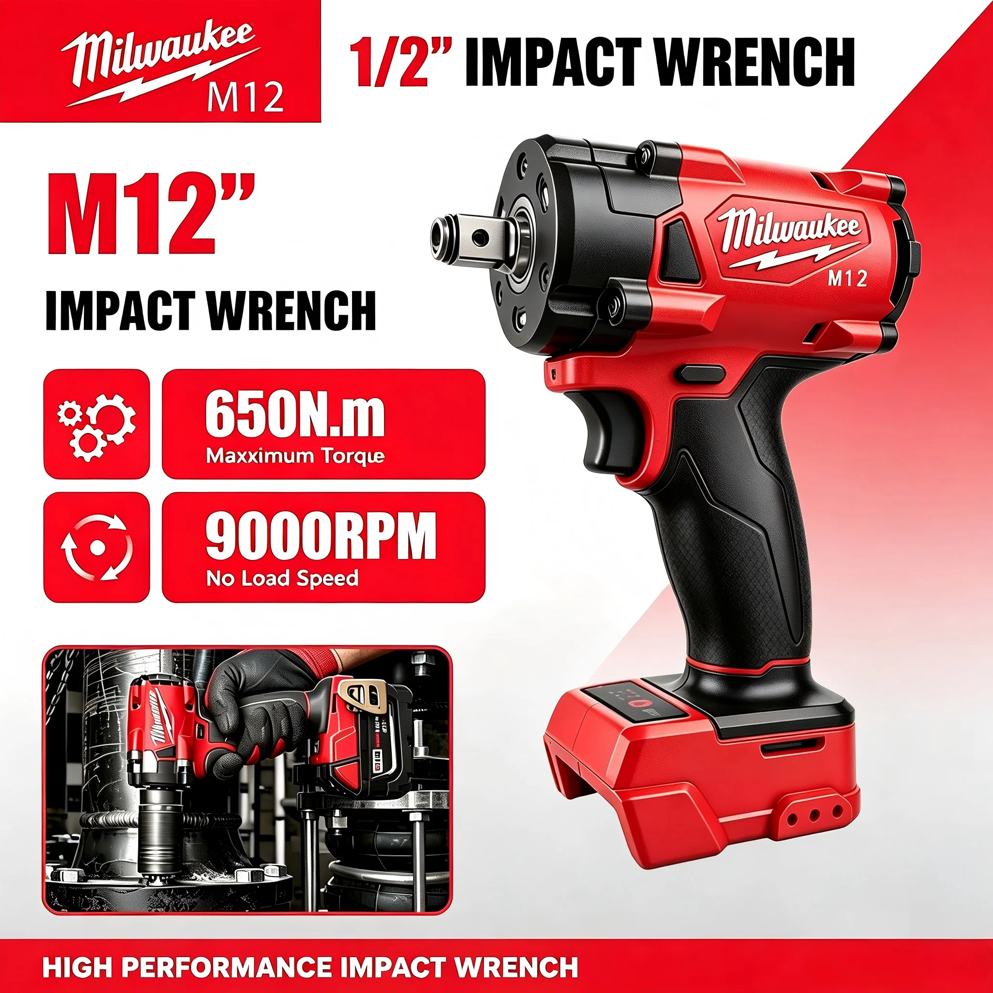 Milwaukee Drill M18 Fuel - Clé à chocs sans fil sans