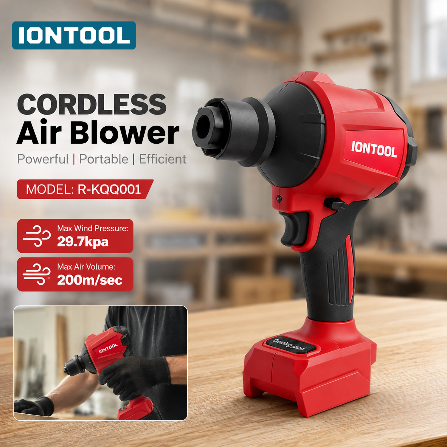 R/Diy Electronics - Pistolet à air électrique rouge IONTOOL