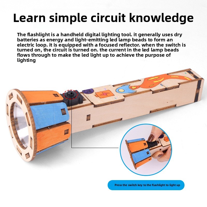 Kit de lampe de poche en bois, - Diy Electronics Projects For Kids avis et prix