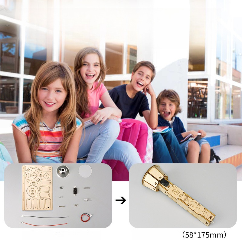 Kit de lampe de poche en bois, - Diy Electronics Projects For Kids avis et prix