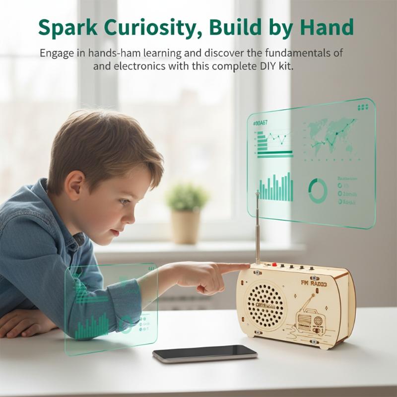 Kit radio FM en bois à monter  - Diy Electronics Projects For Kids avis et prix