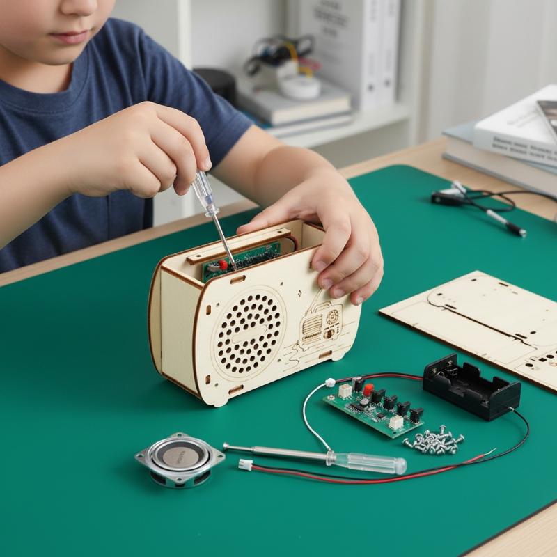 Kit radio FM en bois à monter  - Diy Electronics Projects For Kids avis et prix