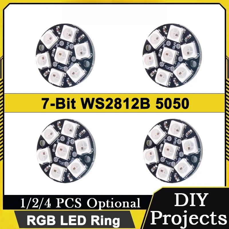 Anneau LED RVB 7 pixels WS2812 - Diy Electronics Address avis et prix